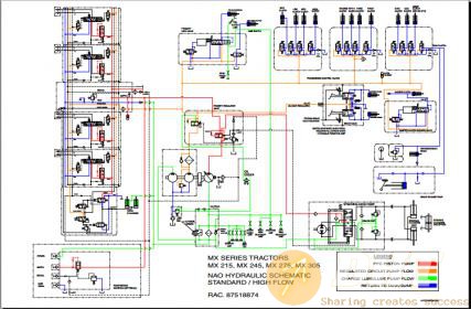 Tractor CASE IH MX215-305 Hydraulic diagram | Automotive Software ...