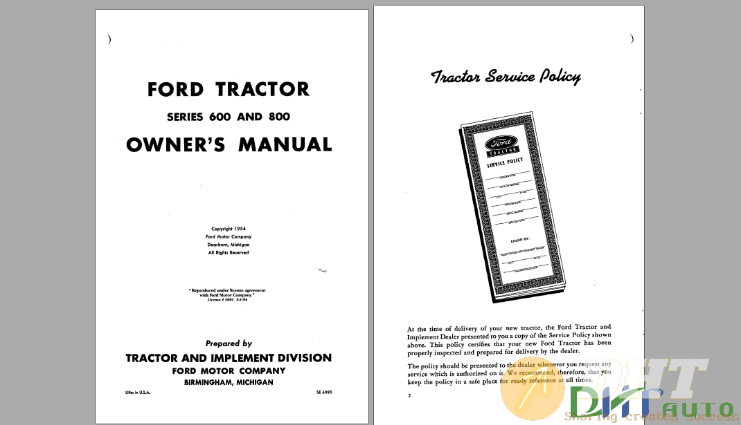 tractor service manuals free download