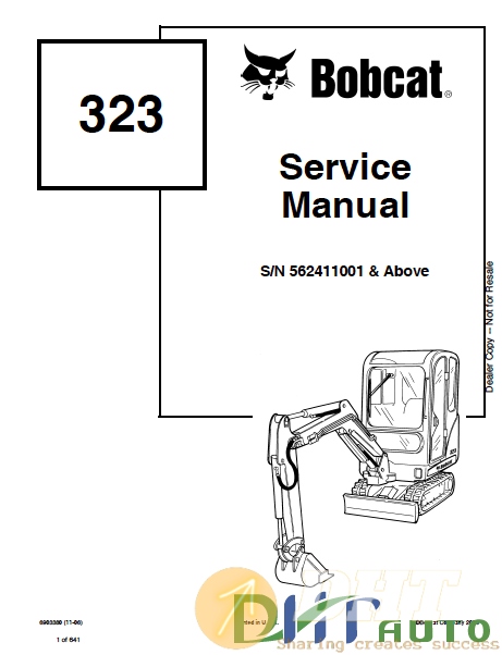 bobcat 323 excavator S:N 562411001 & above service manual.png