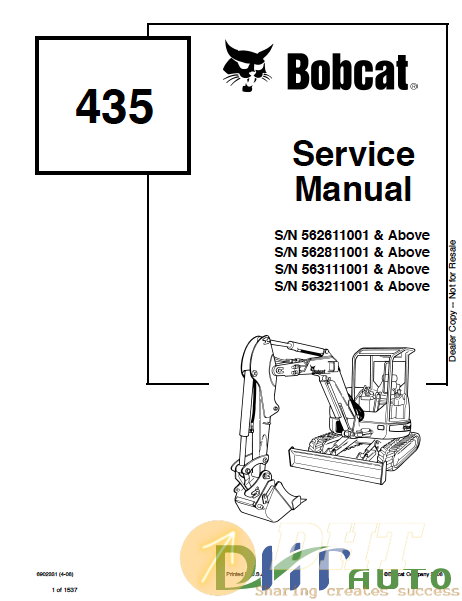 Bobcat 435 excavator 4-08 Service manual.png