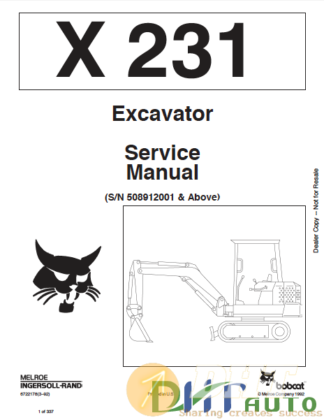 bobcat x231 excavator  S:N 508912001 & above service manual.png