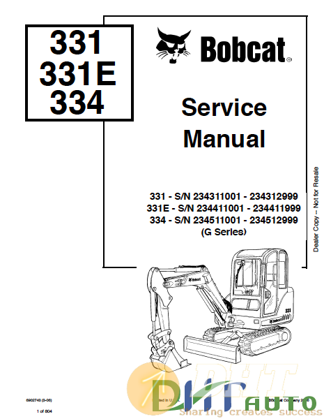 Bobcat X331-X331E-X334 3-06 Service manual.png