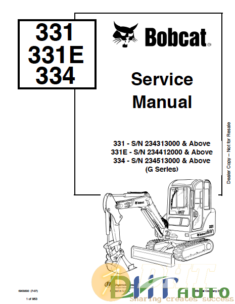 Bobcat X331-X331E-X334 7-07 Service manual.png