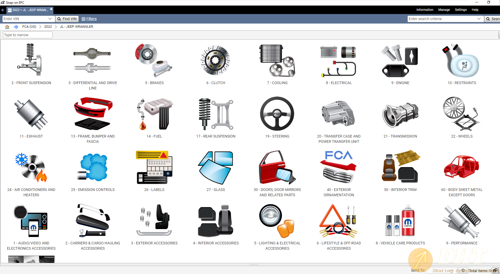 Chrysler FCA SnapOn EPC 06.2022 [Diagnostic/ Manuals/ Parts Catalog