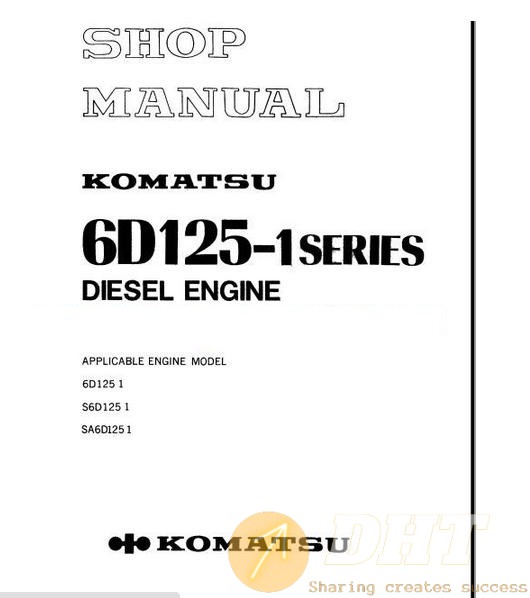 Komatsu Engine S6D125-1 Workshop Manuals | Automotive Software, Repair ...