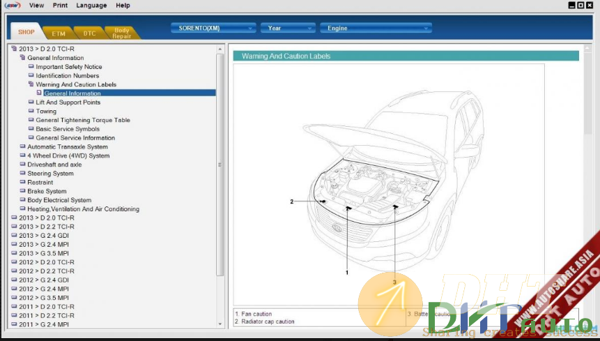 KIA Shop Manual – Global Service Way (Update GSW 2013) | Automotive ...