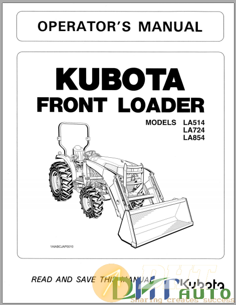 Kobuta Model LA514,LA724,LA854 Front Loader Operator's Manual.png