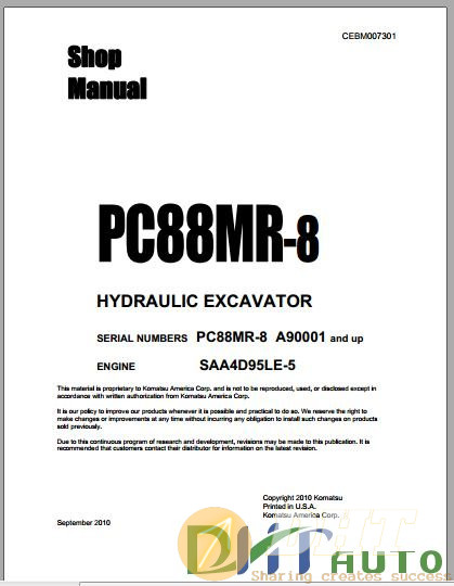 Komatsu_Crawler_Excavator_PC88MR-8 A90001_and_Shop_Manual-1.JPG