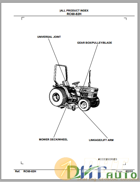 Kubota RC60-82H Mower Deck Parts Manual | Automotive Software, Repair ...