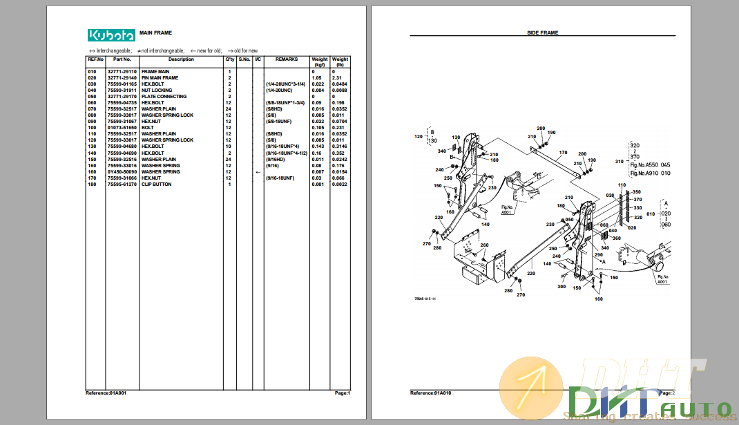 Kubota TL1150 Hydraulic Loader Parts Manual-1.png