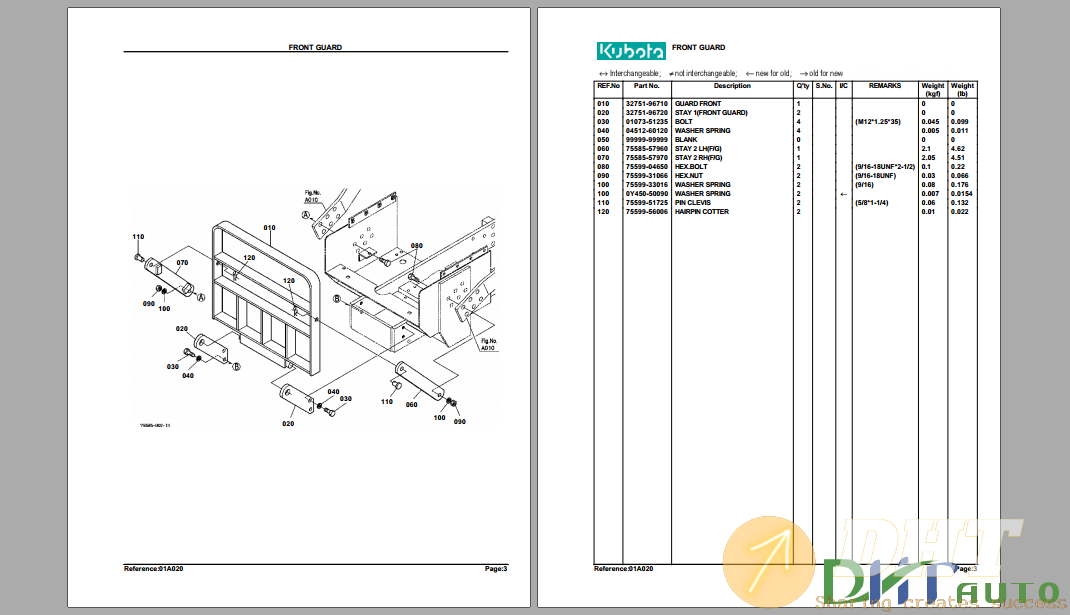 Kubota TL1150 Hydraulic Loader Parts Manual-2.png