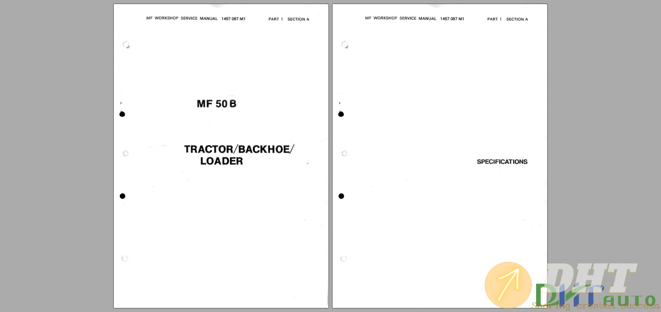 Massey Ferguson Loader,Tractor,Backhoe MF 50B Workshop Manual.png