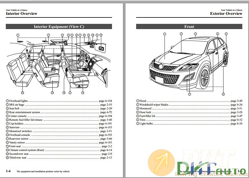 [Owner's Manual] Mazda CX9 2012 Owner's Manual