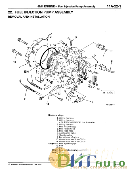 Service Manual Mitsubishi Canter Engine 4M40 Service 