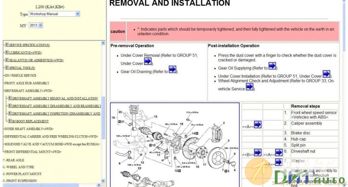 Mitsubishi L200 2006 - 2015 Workshop-Service-Repair Manual ... mitsubishi l200 wiring diagram free download 