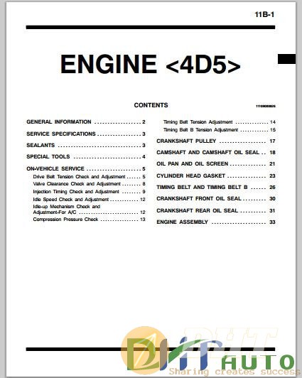 Mitsubishi service manual