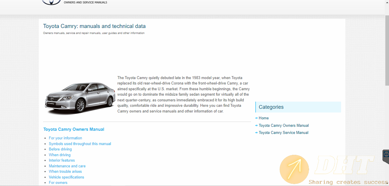 Toyota Camry and Owner Manual Automotive Software, Repair