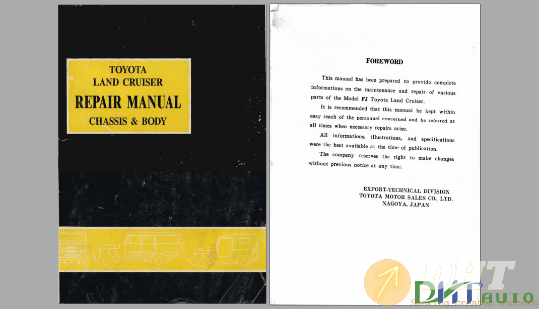 Toyota Land cruiser for Chassis and Body 1958 Repair Manual Free Download.png