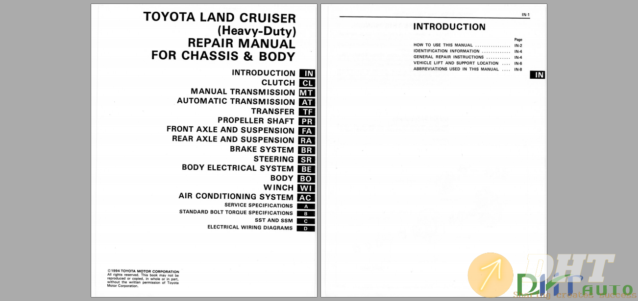 Toyota Land cruiser for Chassis and Body 1984-1990 Repair Manual Free Download-.png