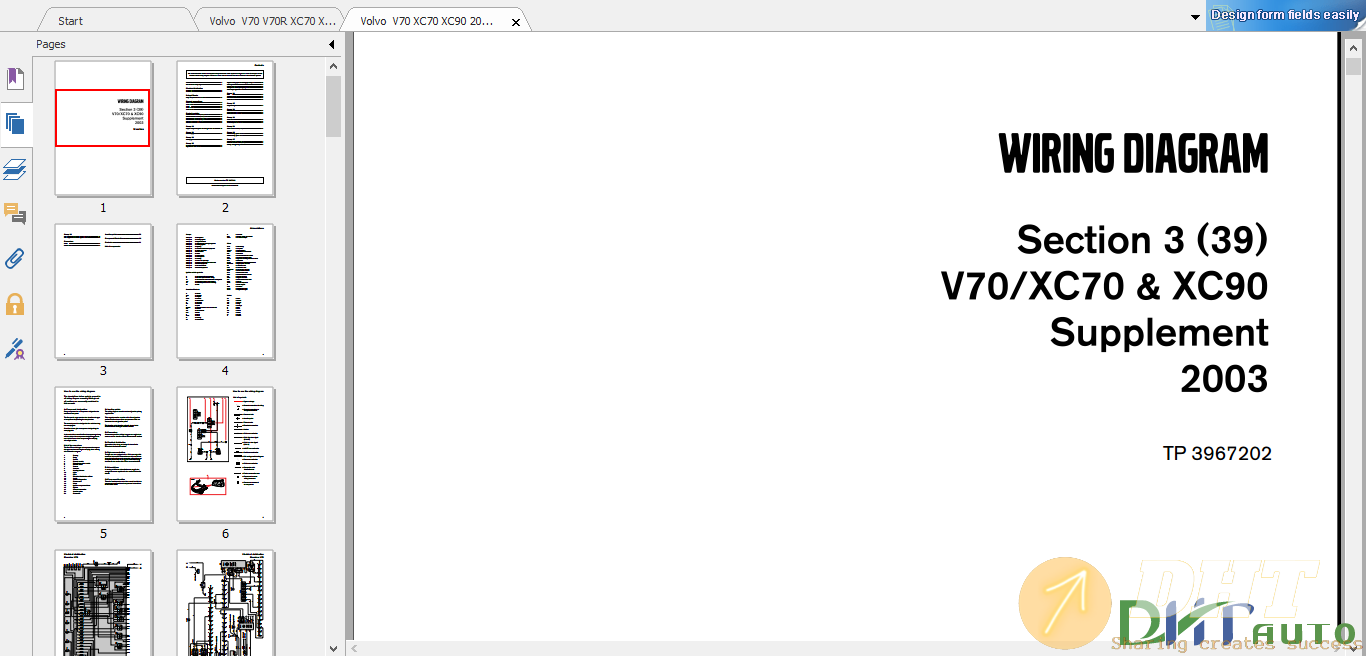 Volvo V70 XC70 XC90 2003 Supplement Wiring Diagrams Automotive