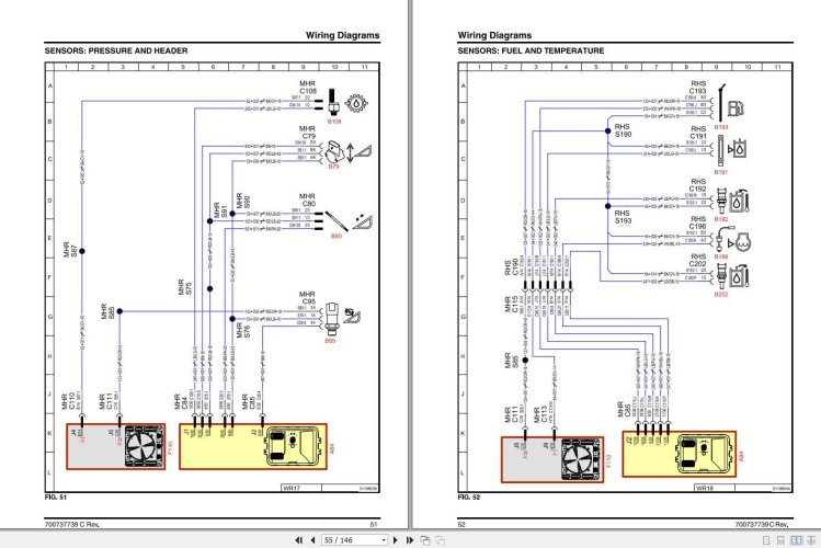 AGCO Windrower WR9840 WR9860 WR9870 Wiring Diagrams_700748091C ...