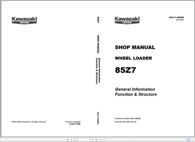 Kawasaki Wheel Loader Service & Part Manual and Circuit Diagram 2020 PDF DVD_5.jpg