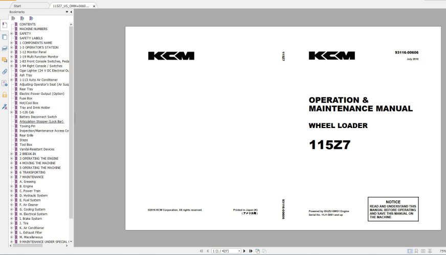 Kawasaki Wheel Loader Service & Part Manual and Circuit Diagram 2020 PDF DVD_7.jpg